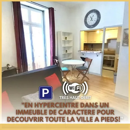 Le Gambetta T2 Cosy Hypercentre Wifi Fibre Avec Parking *